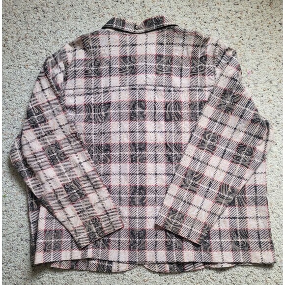 Analogy Womens Embroidered Button Front Jacket Size 3X Fall Autumn Colors - Picture 4 of 5